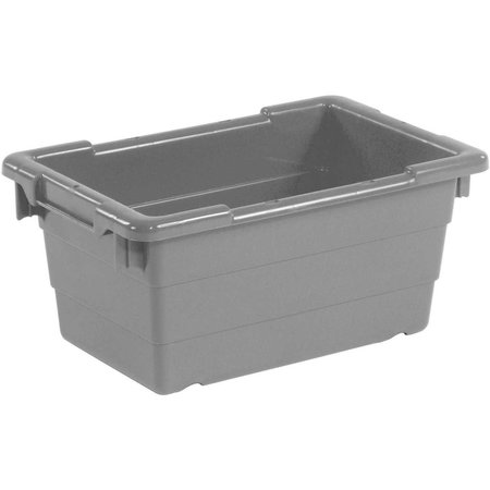 QUANTUM STORAGE SYSTEMS Storage Tote, Gray, Polypropylene, 17-1/4 in L, 11 in W, 8 in H TUB1711-8GY
